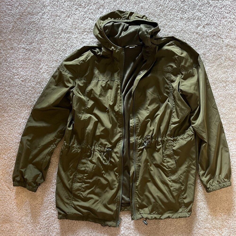 Old Navy Olive Rain Jacket, L